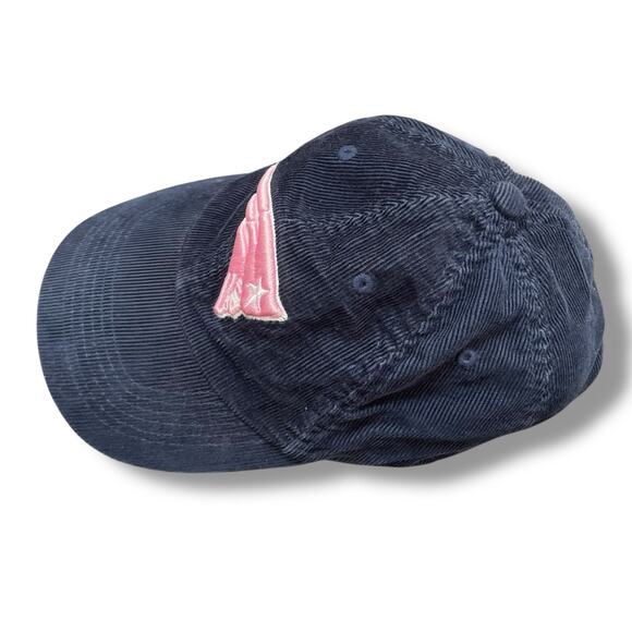New England Patriots Corduroy Hat Blue Cotton Adjustable NFL Cap Womens Football - Picture 6 of 12
